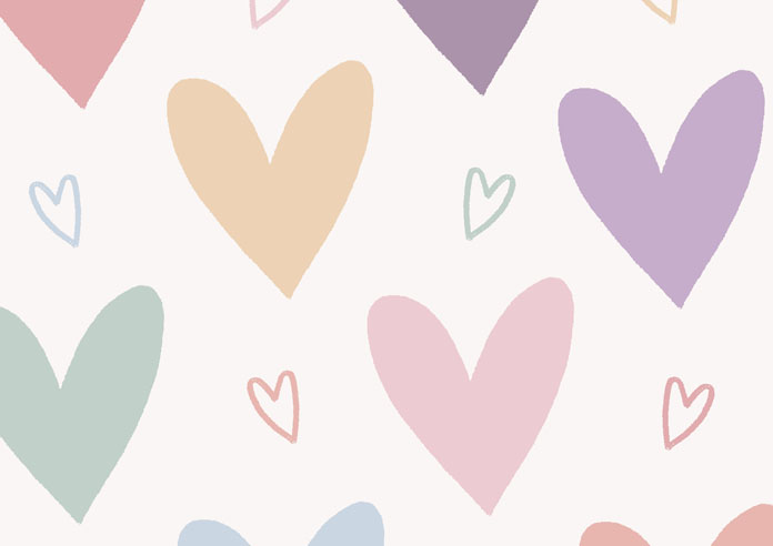Pastel Hearts, Multi - Twist&Fit Roller Blind - Image 6